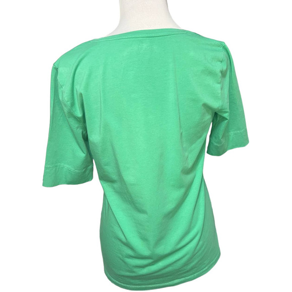 Jones New York Green V-Neck Basic T-Shirt, Size M - Picture 3 of 3